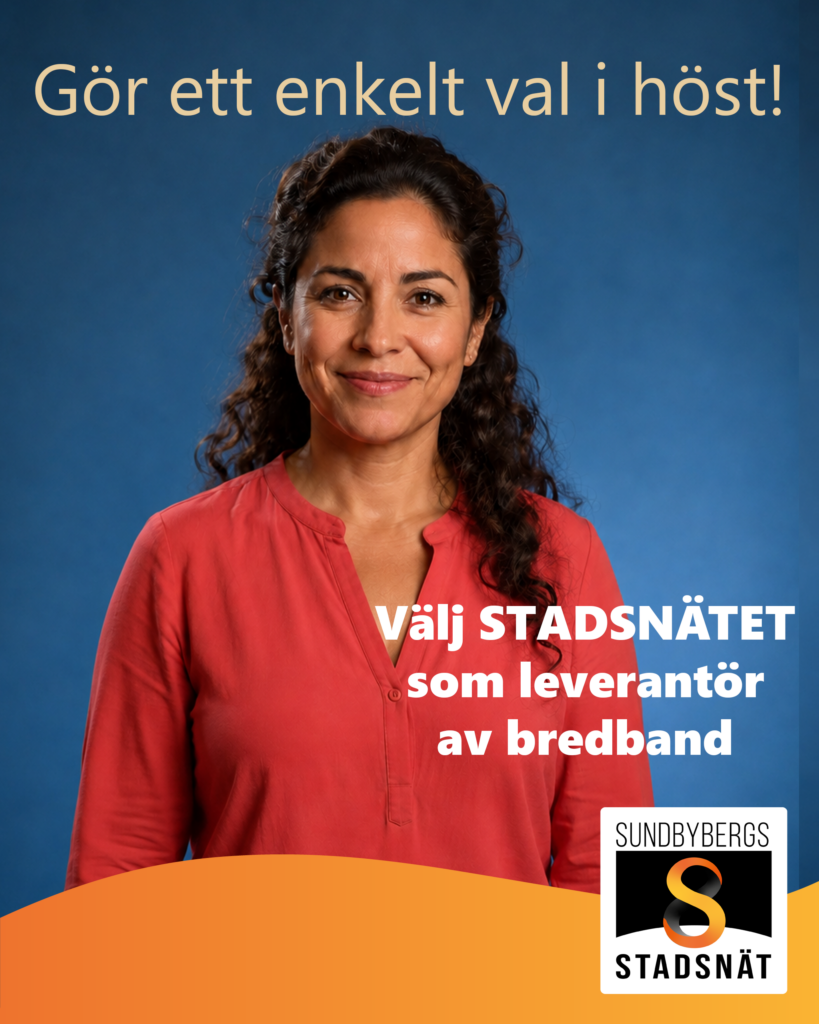 Affisch med leende kvinna och texten "Gör ett enkelt val i höst!"